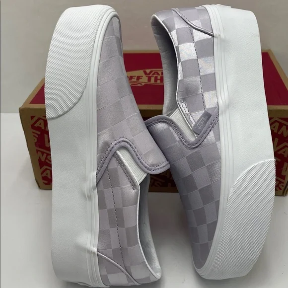 Vans Platform Sneakers Classic Slip-On Stackform
Satin Checkerboard Lilac Lavand - Picture 11 of 16
